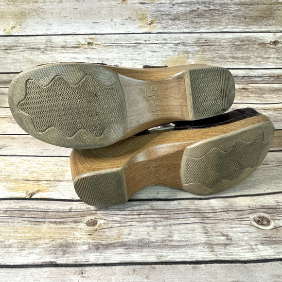Dansko Womens Brown Leather Sissy Strappy Open Toe Clog Sandals 39/9 - Picture 7 of 8